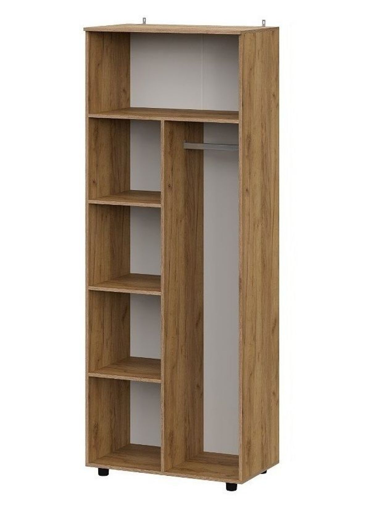 БАЙКАЛ Шкаф двухстворчатый (комбинированный) Графит/Дуб золотой | фото 2