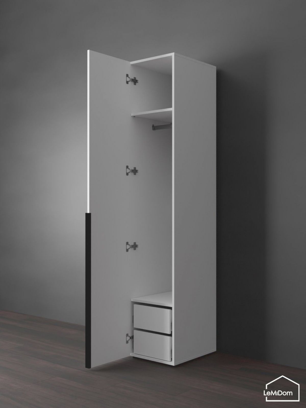 Шкаф Linnea MHR-1-3 2050х400х510 (Белый-М 11.1.1) | фото 5