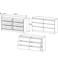 МОРИ МК 1386 (МК1380.6) Комод (Дуб Сонома/Белый) | фото 2