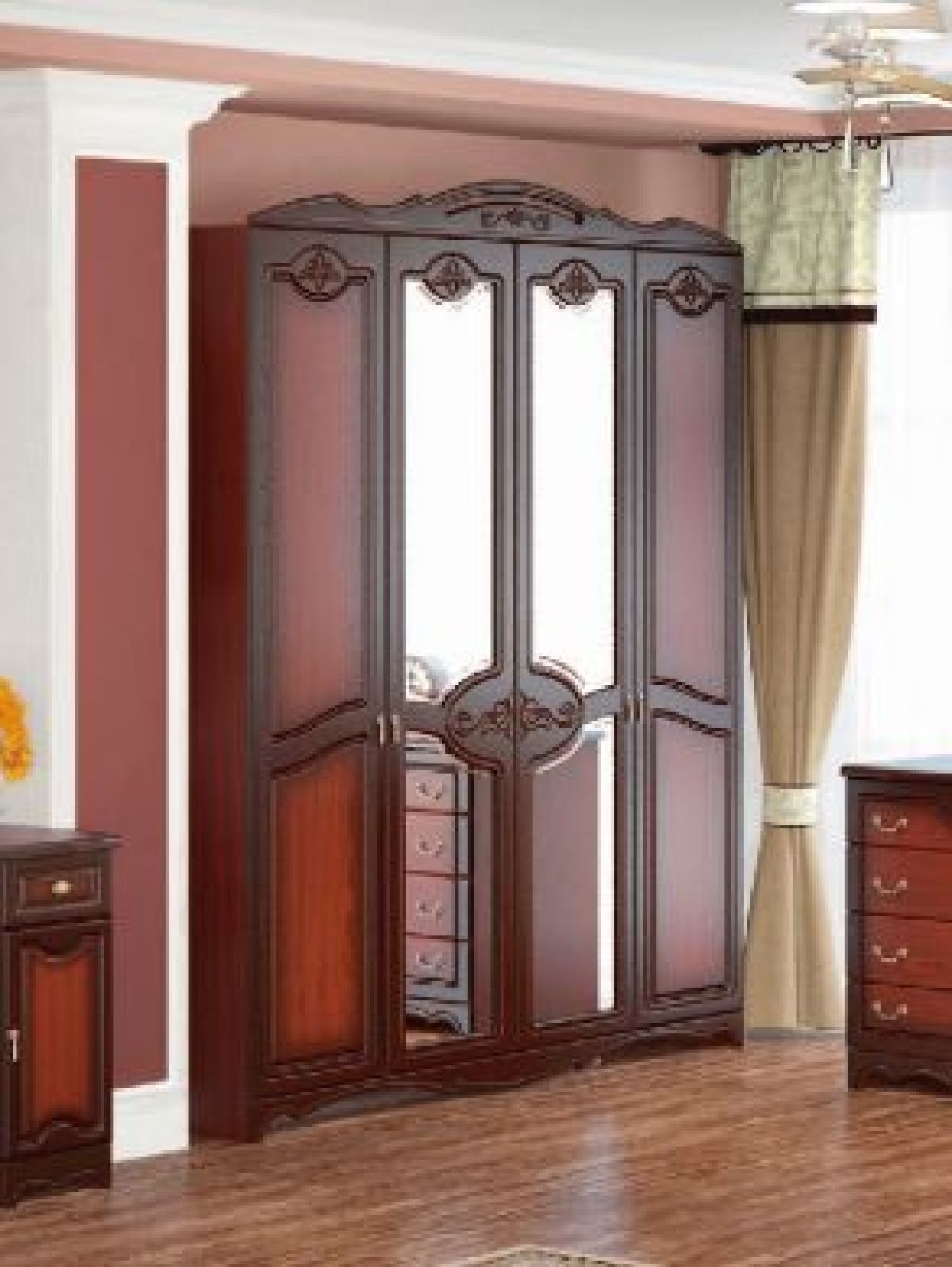 ЛОТОС Спальный гарнитур (модульный) орех лак | фото 8