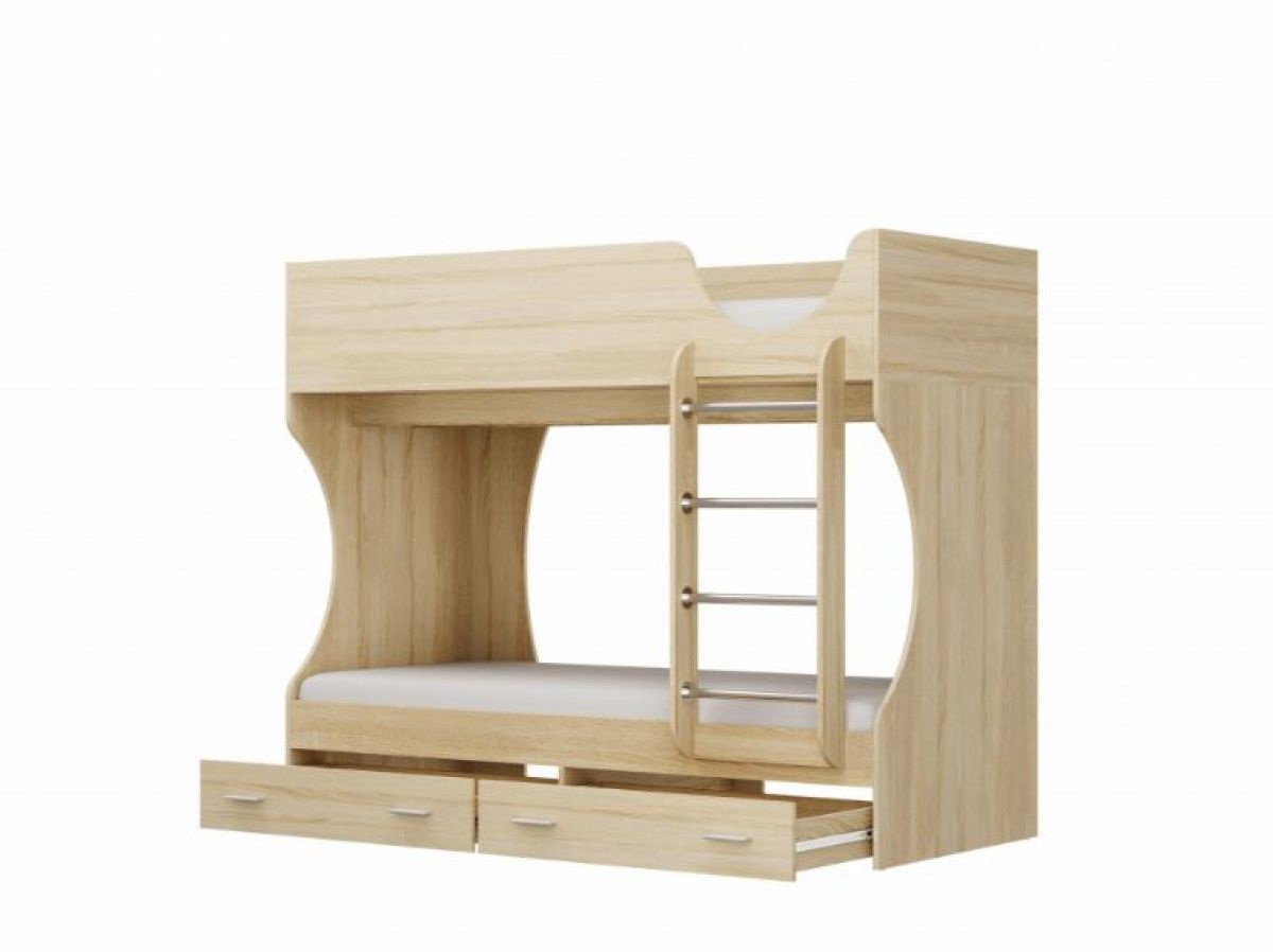 Кровать двухъярусная Д2 New/(дуб сонома) | фото 2