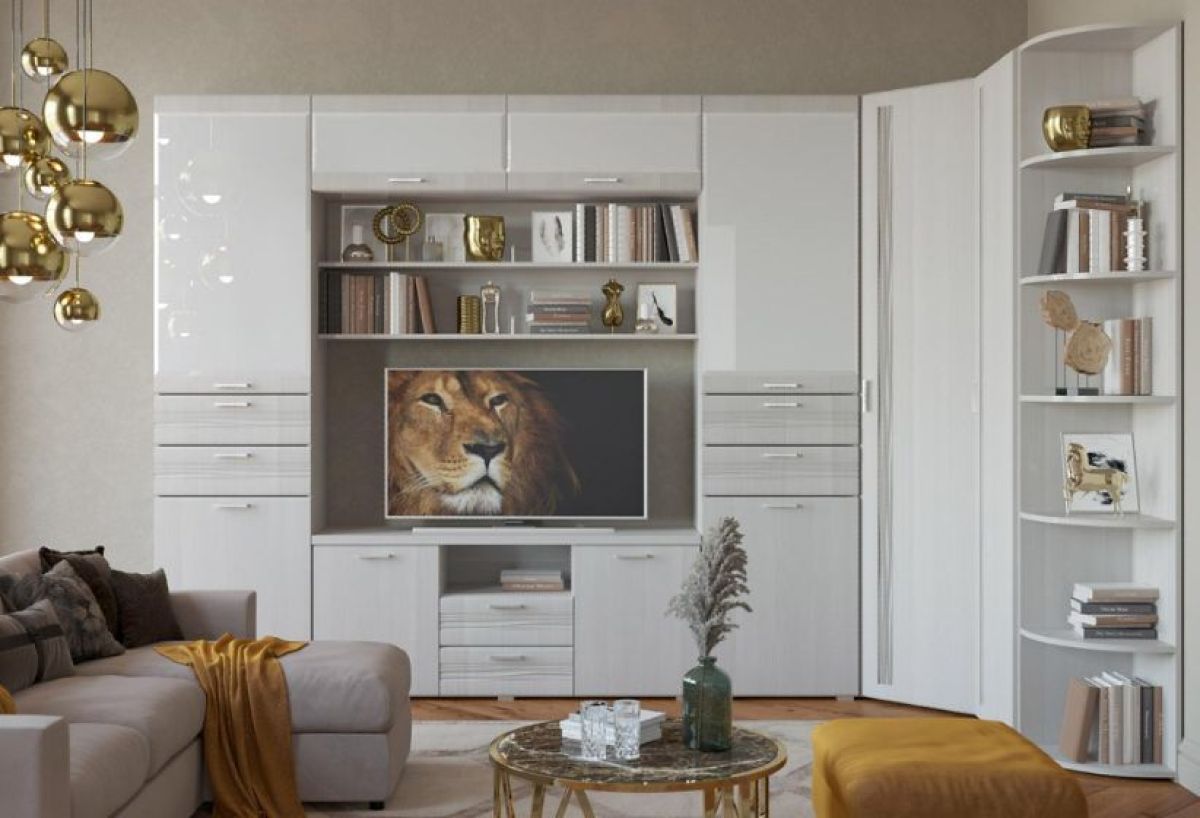 Гостиная ЛОТОС (модульная) Бодега белая | фото 8