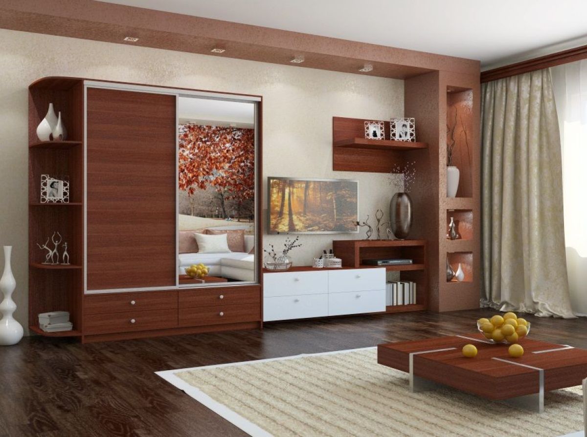 Шкаф-купе Ольга 1500 ЛДСП+Зеркало (ЛДСП 1 кат.) | фото 7