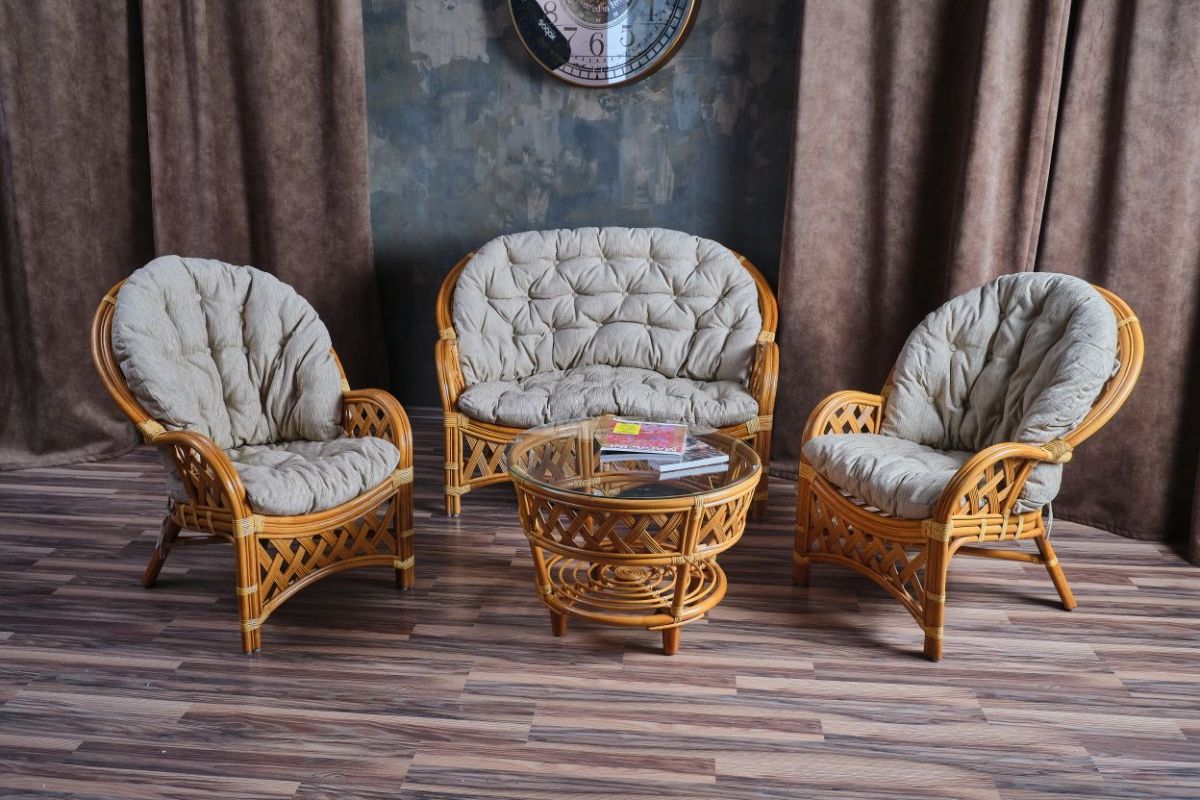 Комплект Черчилль/Рузвельт с 2-х местным диваном (Коньяк) стол круглый | фото 2