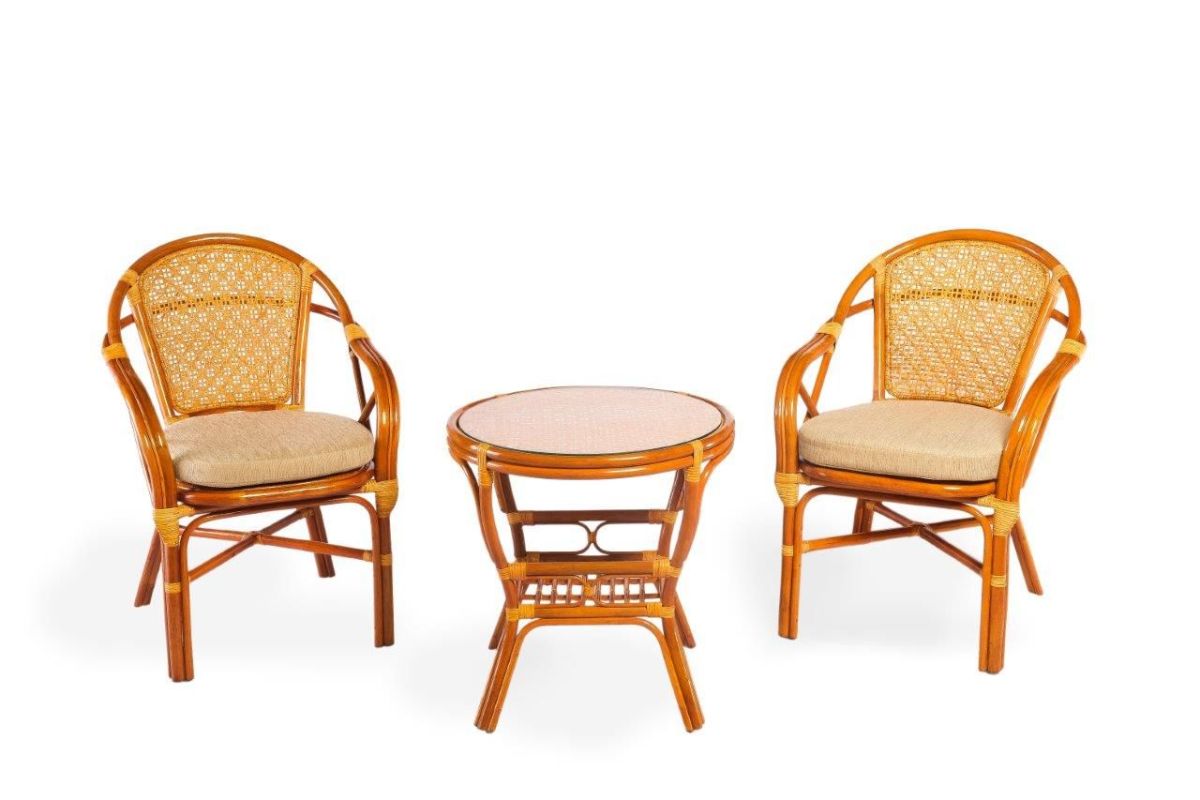 Стол круглый Петани с плетеной столешницей | фото 6