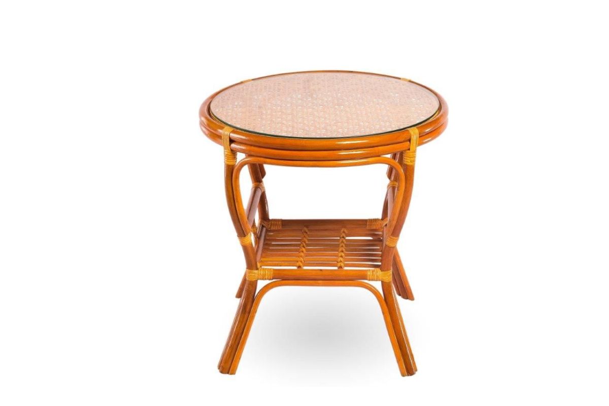 Стол круглый Петани с плетеной столешницей | фото 2