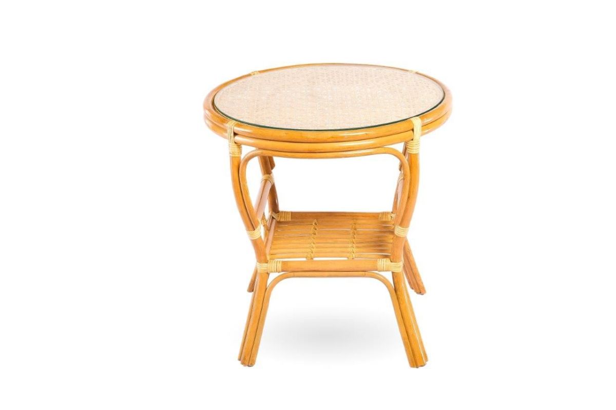 Стол круглый Петани с плетеной столешницей | фото 4