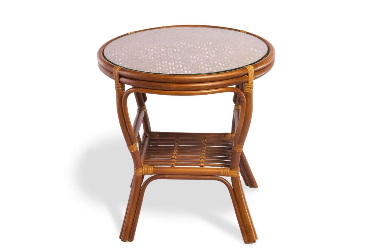 Стол круглый Петани с плетеной столешницей | фото 3