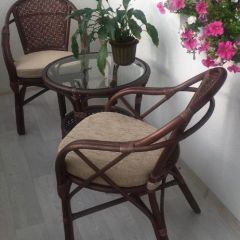 Стол круглый Петани с плетеной столешницей | фото 9