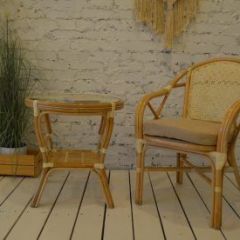 Стол круглый Петани с плетеной столешницей | фото 10