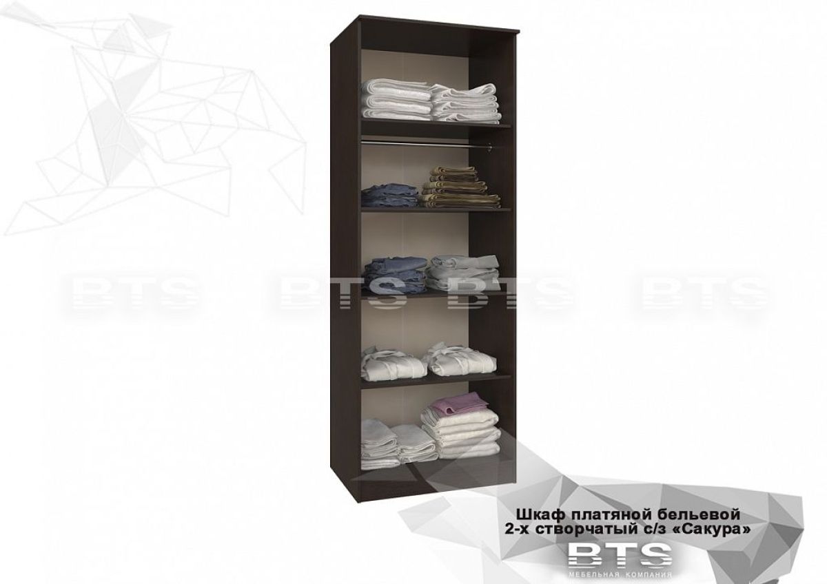 Шкаф 2-х створчатый Сакура + Зеркало (венге/лоредо) | фото 2