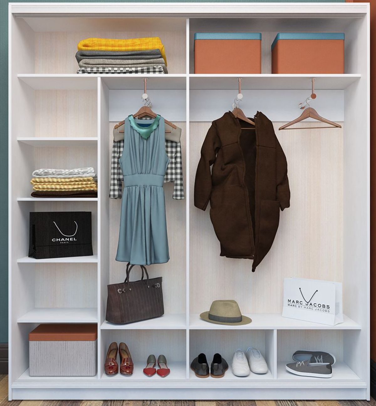 Шкаф-купе Светлана 2000 ЛДСП/Зеркало/ЛДСП (ЛДСП 1 кат.) | фото 2