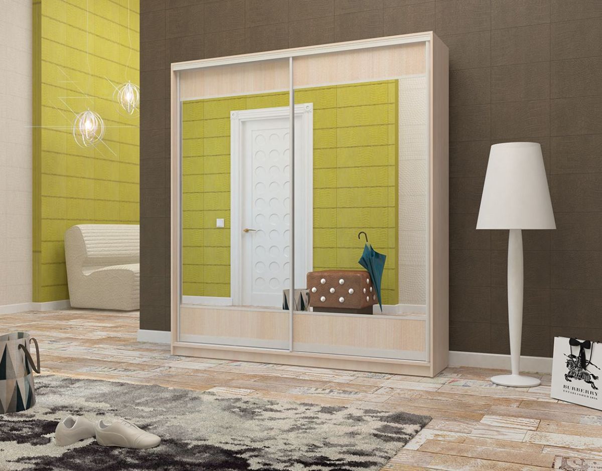 Шкаф-купе Светлана 2000 ЛДСП/Зеркало/ЛДСП (ЛДСП 1 кат.) | фото 6