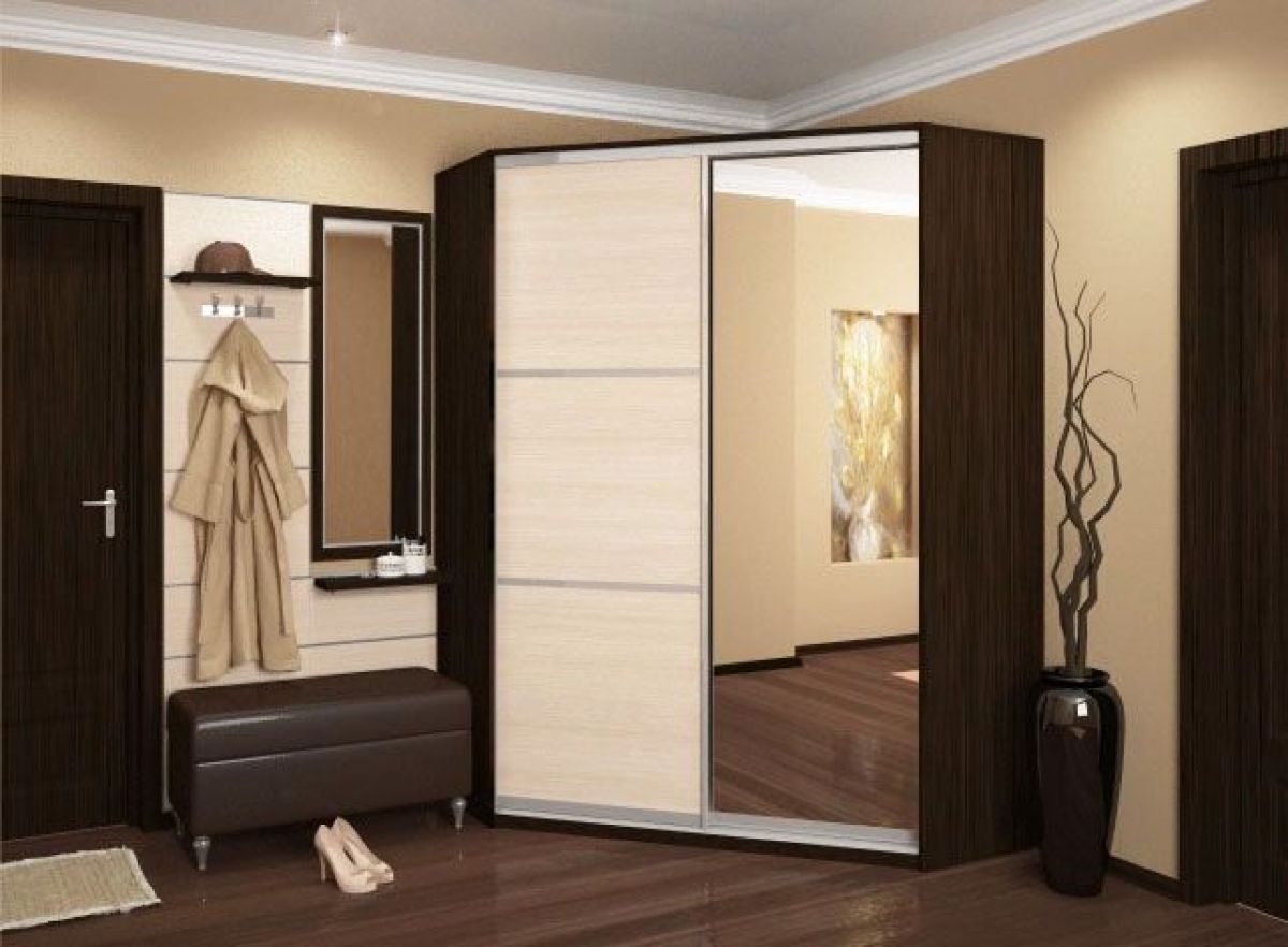 Шкаф-купе угловой Анна 1450*1450 ЛДСП/Зеркало (ЛДСП 1 кат.) | фото 4