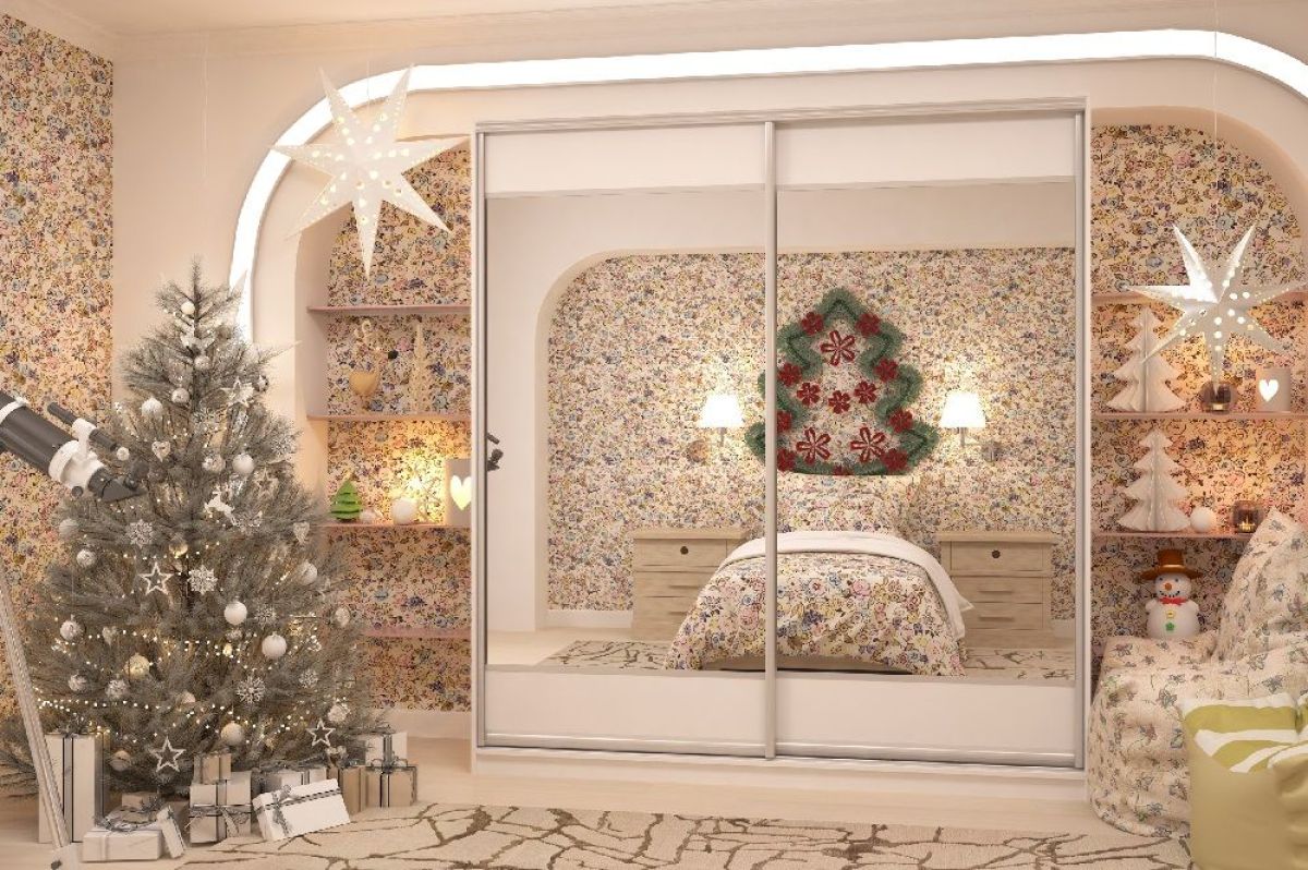 Шкаф-купе Юлия 2000 ЛДСП/Зеркало/ЛДСП (ЛДСП 1 кат.) | фото 4