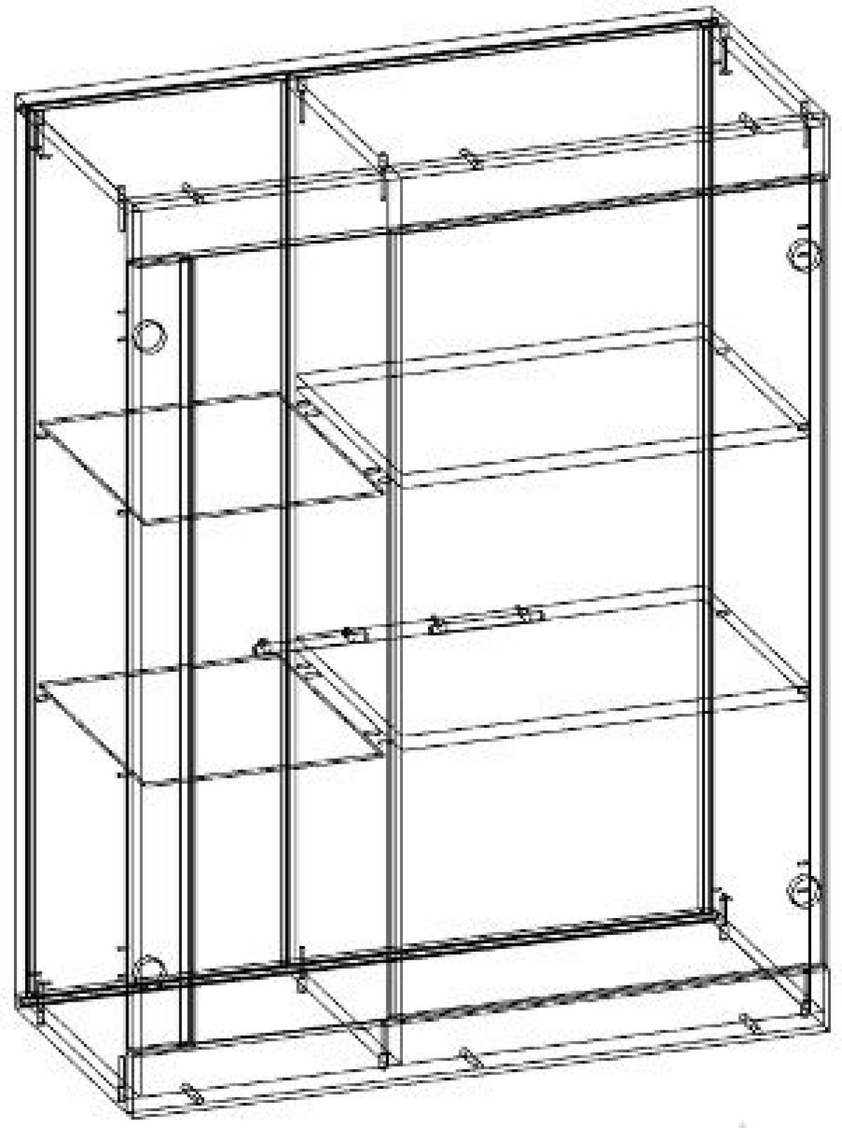 СОНАТА ВНС-800 Шкаф-витрина навесная (Дуб сонома/Белый глянец) | фото 2