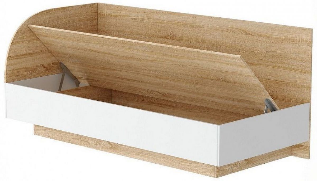 СОНАТА КРС- 900 Кровать (софа) с ПМ (дуб сонома/белый глянец) | фото 2