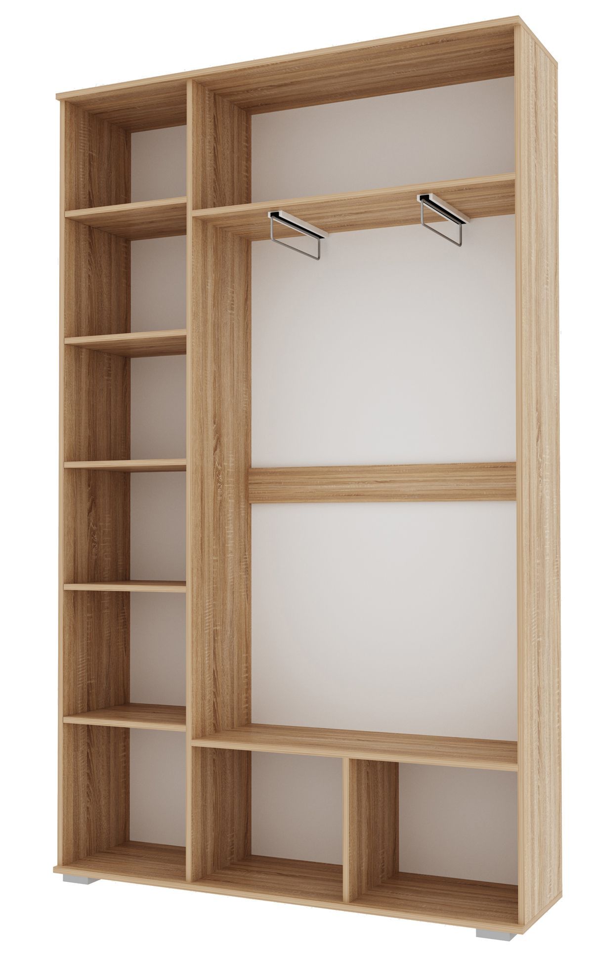 ИТАЛИЯ ШК-1300 Шкаф 3 дв. с зеркалом (Дуб сонома/Белый глянец) | фото 2