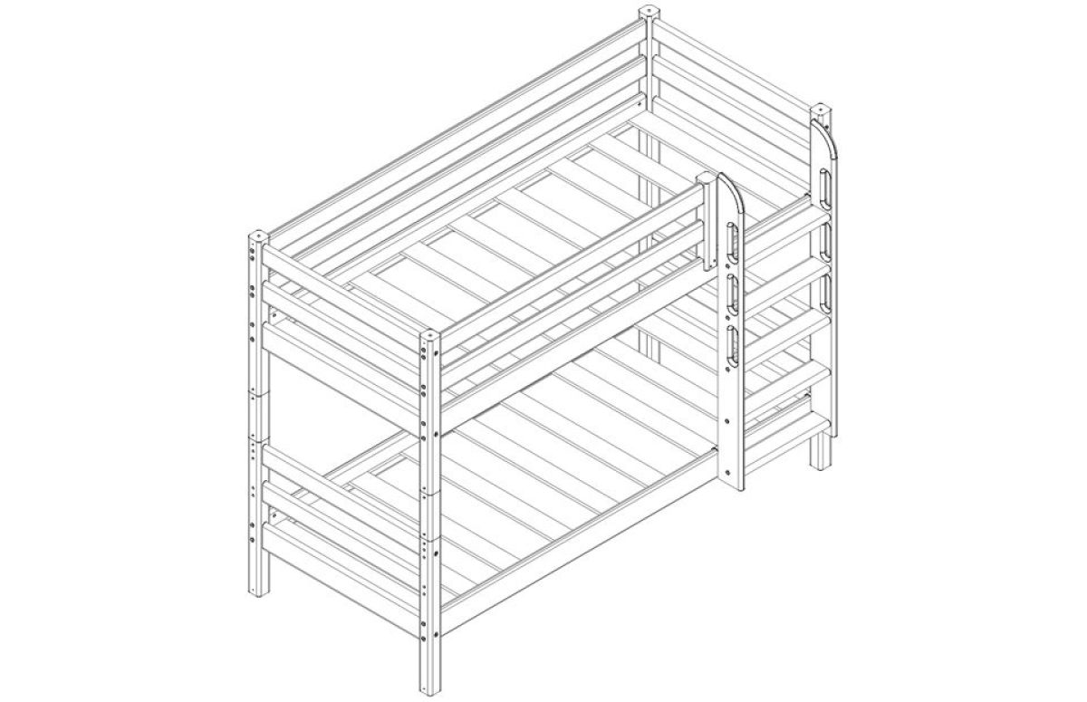 Кровать низкая с прямой лестницей Соня (Вариант 11) | фото 3