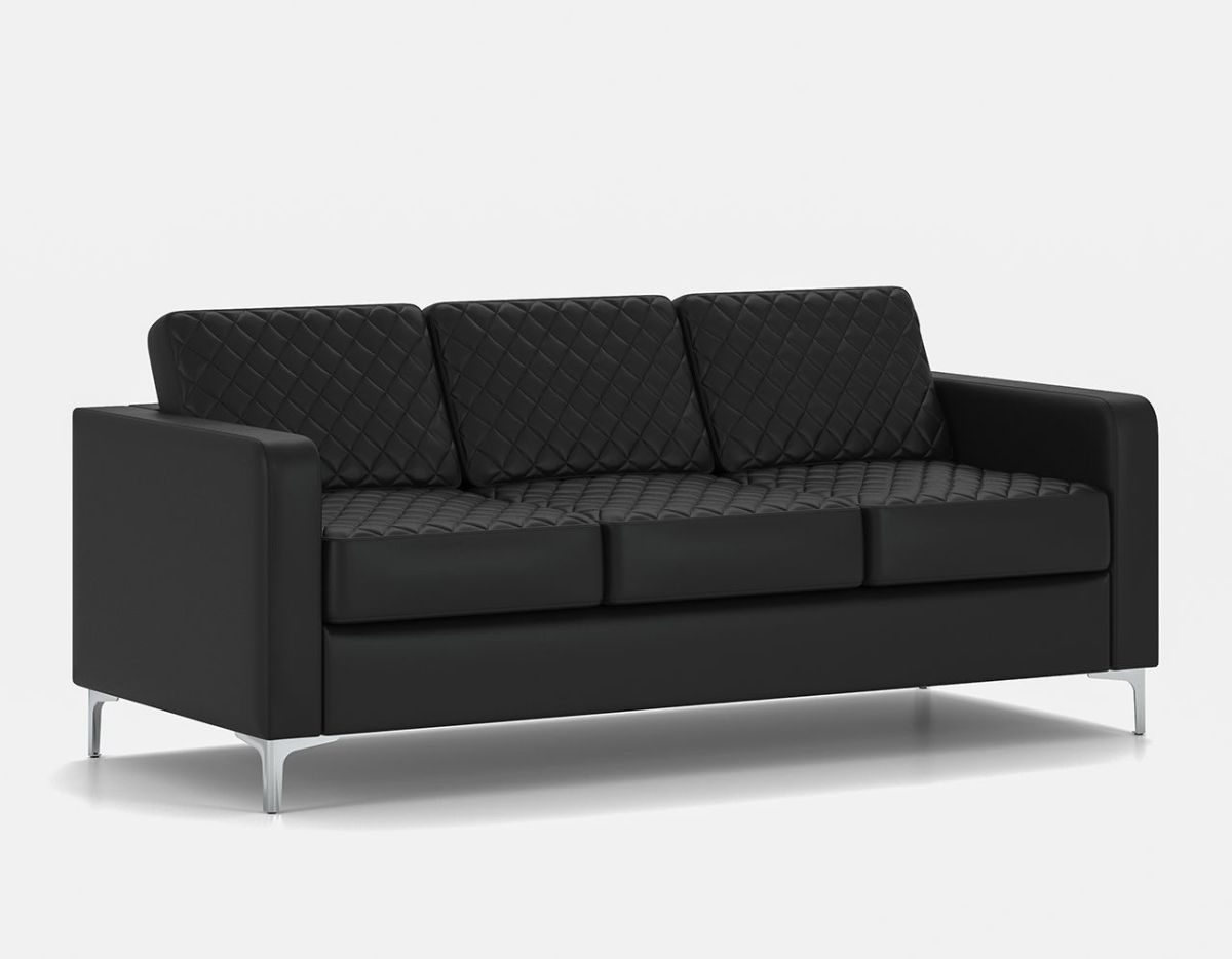 Диван трехместный Актив экокожа Euroline (9100 черный) | фото 2