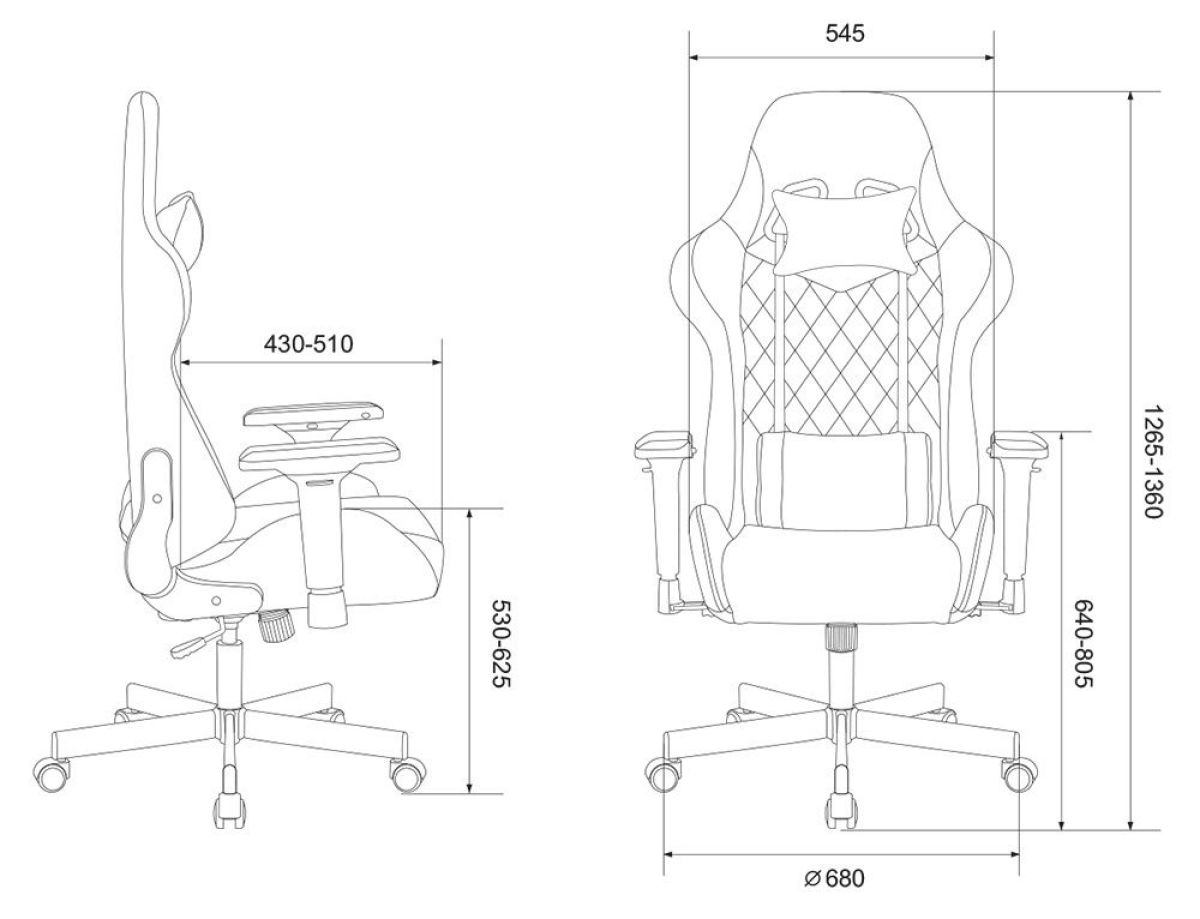 Кресло игровое Бюрократ VIKING 7 KNIGHT BL FABRIC синий | фото 4