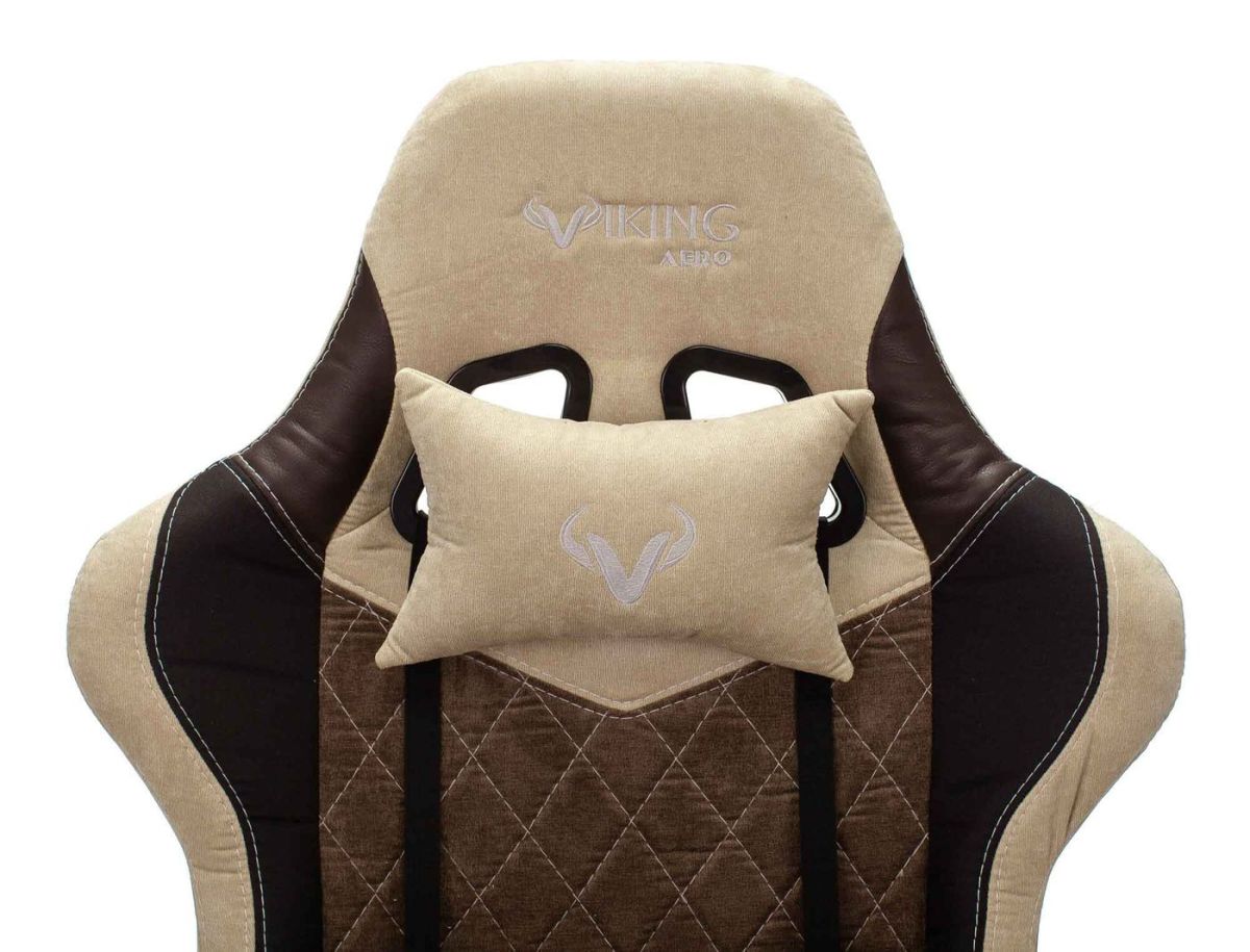 Кресло игровое Бюрократ VIKING 7 KNIGHT BR FABRIC коричневый/бежевый | фото 6